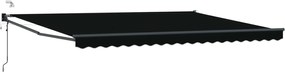 vidaXL Cort electric retractabil Negru 4 × 3 m
