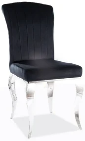 Scaun de bucaterie Prince Velvet, negru