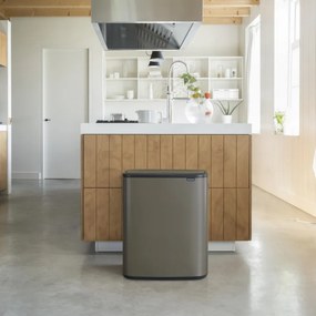 Cos pentru gunoi Brabantia Bo Touch 1001276, 60 L, Deschidere lina si silentioasa, Deschidere mare, Bronz