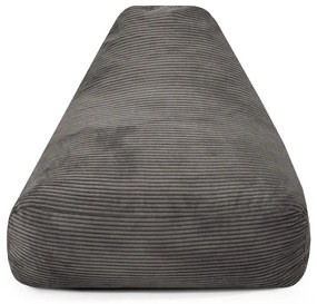 Fotoliu puf pentru copii crem cu tapițerie din catifea reiată Snug 80 – SLOWDOWN