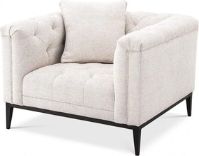Fotoliu design LUX cu aspect Chesterfield Cesare, lyssa off-white