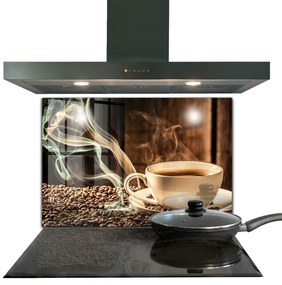 Sticlă bucătărie O ceașcă cu cafea aromată