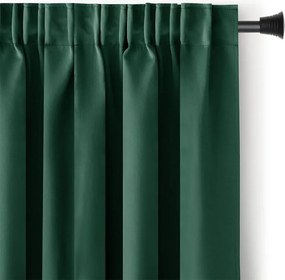 decoDoma Draperie groasă blackout RESTILO verde închis 140 x 245 cm set 2 buc
