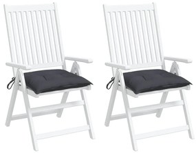 Perne de scaun, 2 buc., antracit, 40 x 40 x 7 cm, textil 2, Antracit, 40 x 40 x 7 cm