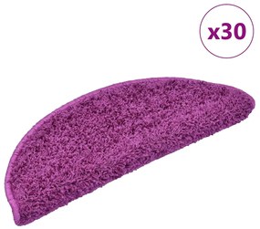 vidaXL Covorașe scară 30 buc Violet 65x21x4 cm