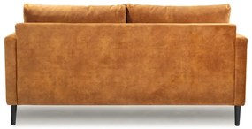 Canapea galbenă din catifea 153 cm Adagio - Scandic