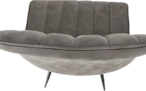 Scaun, piele ecologică gri deschis/negru, HAZAL