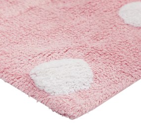 Covor pentru copii roz lavabil/țesut manual din bumbac 120x160 cm Polka Dots Pink – Lorena Canals