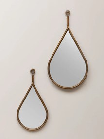 Set 2 oglinzi din metal cu aspect vintage Eau de Vie