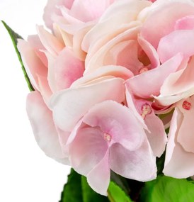 Buchet artificial LUX din 48 de hortensii roz, Hydrangeas