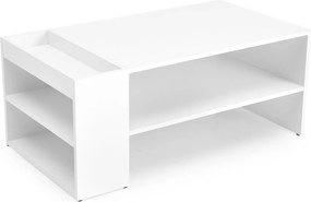 Masuta cafea MURCIA, alb, PAL laminat, 100x55x42 cm