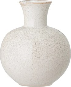 Vas din gresie Bloomingville Irini, înălțime 22,5 cm, alb