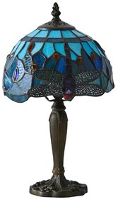 Endon 64088 - Lampă de masă Tiffany DRAGONFLY 1xE14/40W/230V Ø 20 cm
