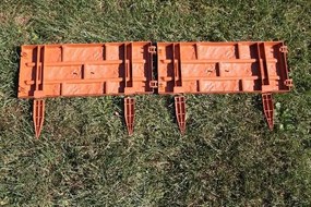 Palisadă - bordură de grădină, gri, 2,2 m