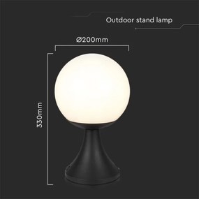 Lampă de exterior 1xE27/60W/230V IP44 33 cm negru