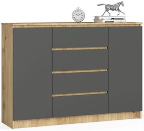 Comodă Keanu IV (stejar artisan + gri). 1070949