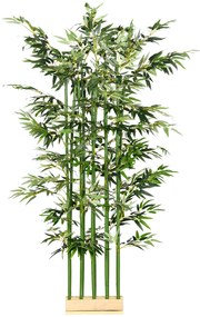 HOMCOM Bambus Artificial, Plantă Artificială, Plantă de Decor, Aspect Real, ușor de întreținut, pentru utilizare acasă, înălțime 180 cm, Verde | Aosom Romania