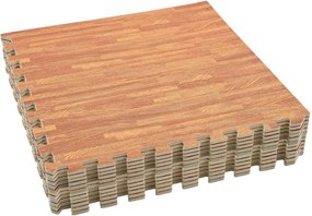 vidaXL Saltele de exerciții puzzle 12 pcs Maro 4,32 ㎡ Spumă EVA