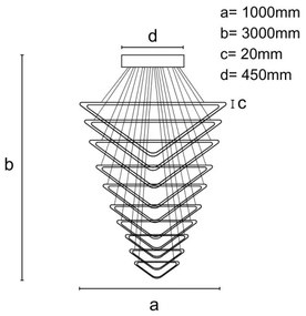 Lustră LED dimabilă aplicată LED/385W/230V 3000-6500K + telecomandă