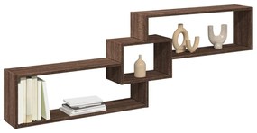 vidaXL Dulap de perete, stejar maro, 158x18x53 cm, lemn prelucrat