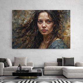 Tablou Canvas, 80x120cm, Dormitor si Living, Femei, Porterete, Darkhaired Woman Portrait