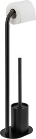 Suport pentru hârtie igienică negru din oțel Levante – Wenko
