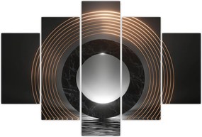 Tablou - Abstracție, luna peste apă (150x105 cm)