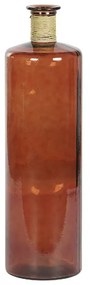 Vaza Amber din sticla, maro, 25x70 cm