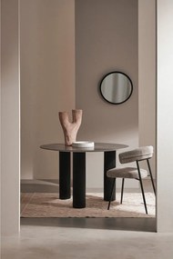 Masă de dining rotundă cu blat cu aspect de marmură ø 120 cm Bamira – Yes Everyday