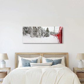 Tablou - Tren într-un peisaj înzăpezit (120x50 cm)