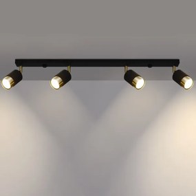 Spot NERO 4xGU10/40W/230V negru/auriu Sollux SL.1072