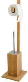 Suport din bambus pentru hârtie igienică cuperie MSV 19 x 19 x 70,5 cm