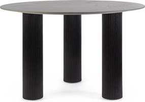 Masă de dining rotundă cu blat cu aspect de marmură ø 120 cm Bamira – Yes Everyday