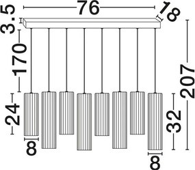 Lustra cu 8 pendule LED BRIELLE