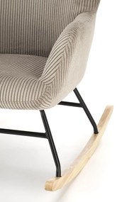 Fotoliu tip balansoar Belmiro velvet gri H92 cm