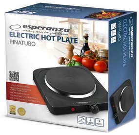 Resigilat: Plita electrica Esperanza Pinatubo EKH002K, 1500W, 18.5 cm, 5 Nivele de temperatura, Negru