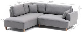 Canapea de colț Felix Extra Soft Corner Sofa Left - Light Grey