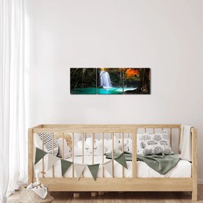 Tablou - Laguna de Smarald (cu ceas) (90x30 cm)