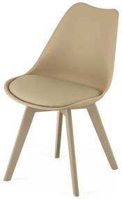 Scaun bej BALI MARK cu picioare bej