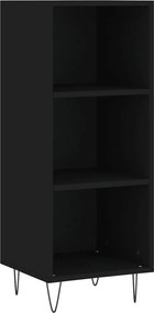 vidaXL Servantă, negru, 34,5x32,5x90 cm, lemn compozit