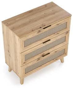 Comoda Borneo KM-2 stejar artizan/negru L80 cm
