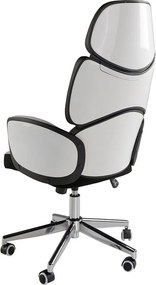 Scaun de birou pivotant design modern Gris-White