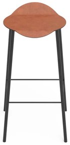 Scaun de bar maro coniac din piele Flamingo Bull – LIND DNA