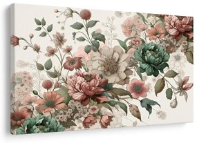 Tablou flori delicate în tonuri pastelate