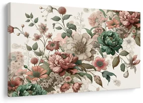 Tablou flori delicate în tonuri pastelate