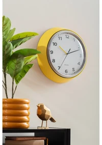 Karlsson 6006YE design ceas de perete galben, diametru 34 cm