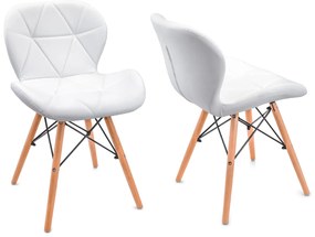 Scaune de sufragerie 4buc din piele, Diamond