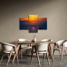 Tablou cu podul în apus de soare (90x60 cm)