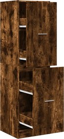 vidaXL Dulap de farmacie stejar fumuriu, 40x41x144,5cm, lemn prelucrat