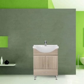 Dulap inferior Bianca Plus 65 cu lavoar, culoare stejar sonoma